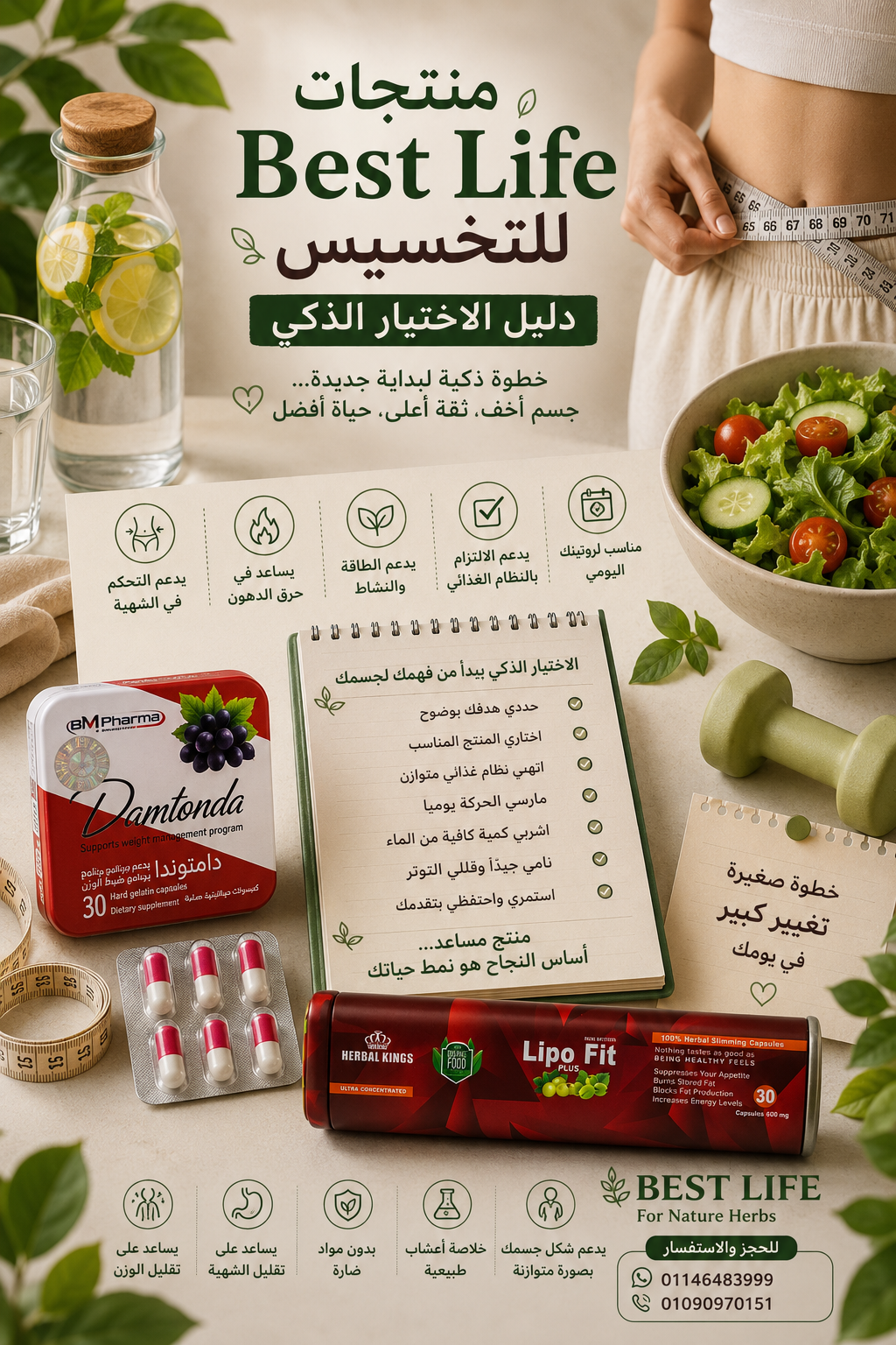 منتجات Best Life للتخسيس: دليل الاختيار الذكي لجسم أخف وروتين صحي