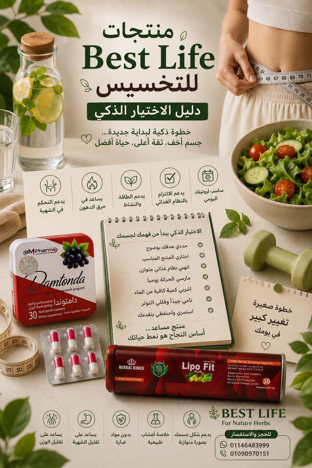 منتجات Best Life للتخسيس: دليل الاختيار الذكي لجسم أخف وروتين صحي