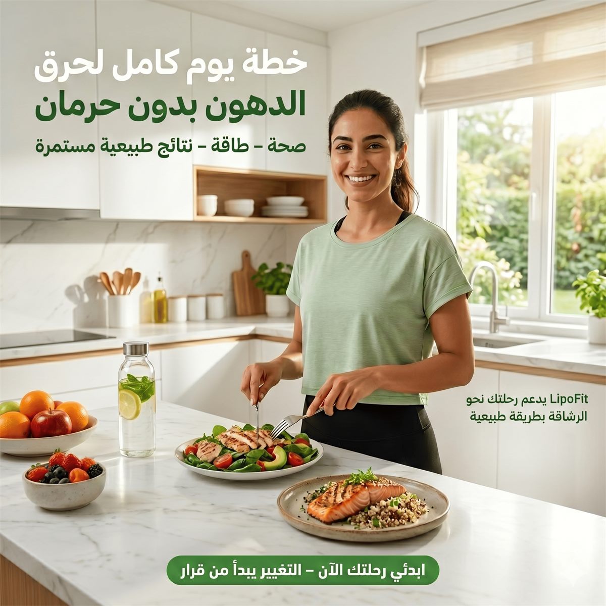 نظام يوم كامل لحرق الدهون بدون حرمان – خطة سهلة وفعّالة للتخسيس الصحي