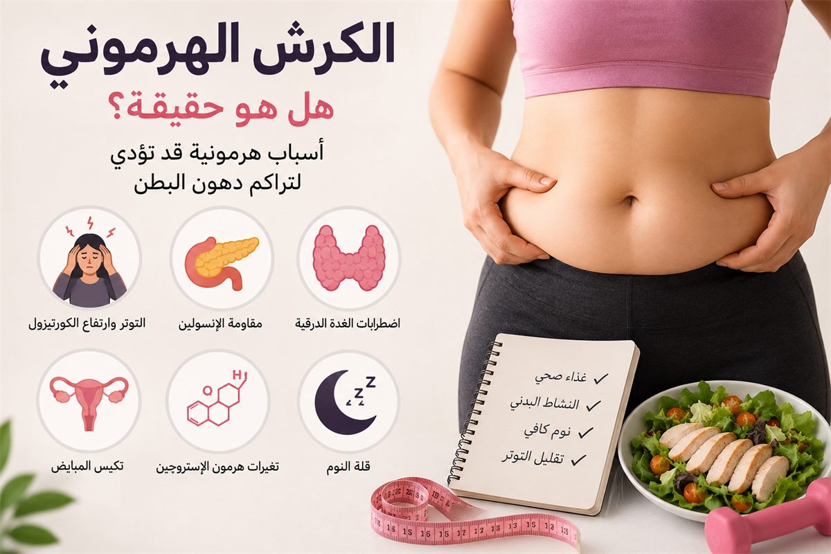 الكرش الهرموني: هل هو حقيقة؟ الأسباب والعلامات وطرق التخلص منه