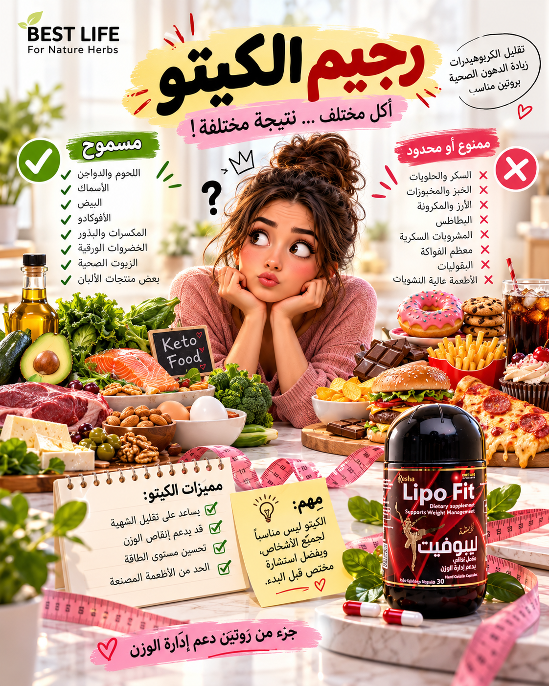 رجيم الكيتو لإنقاص الوزن: دليل شامل للمسموح والممنوع والفوائد والمخاطر