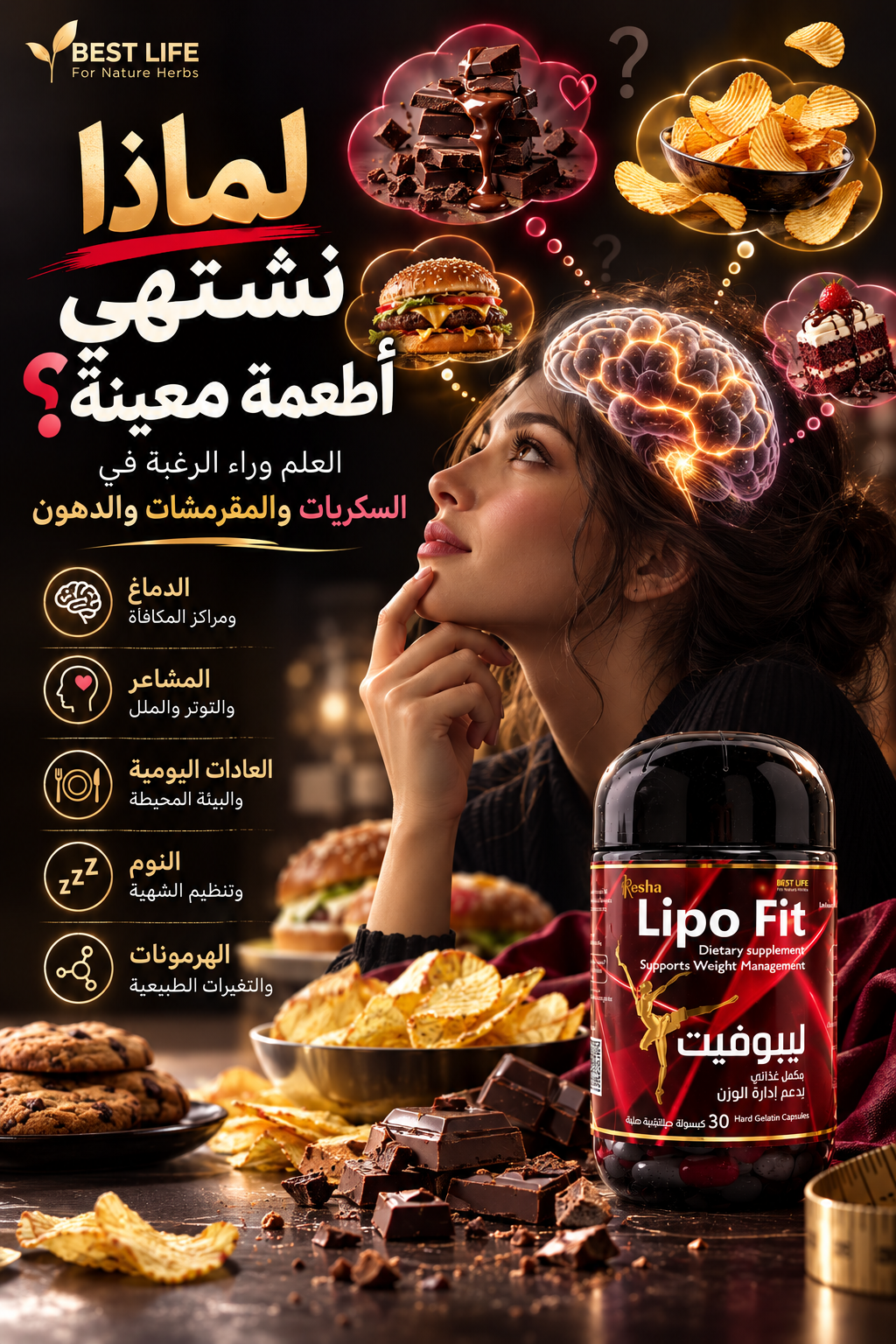 لماذا نشتهي أطعمة معينة ؟ العلم وراء الرغبة في السكريات والمقرمشات والدهون